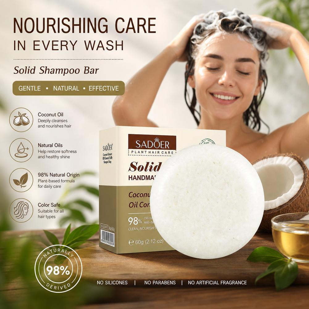 SADOER 60g Coconut Shampoo Her - огляд і ціна Hair Care Herbal Products