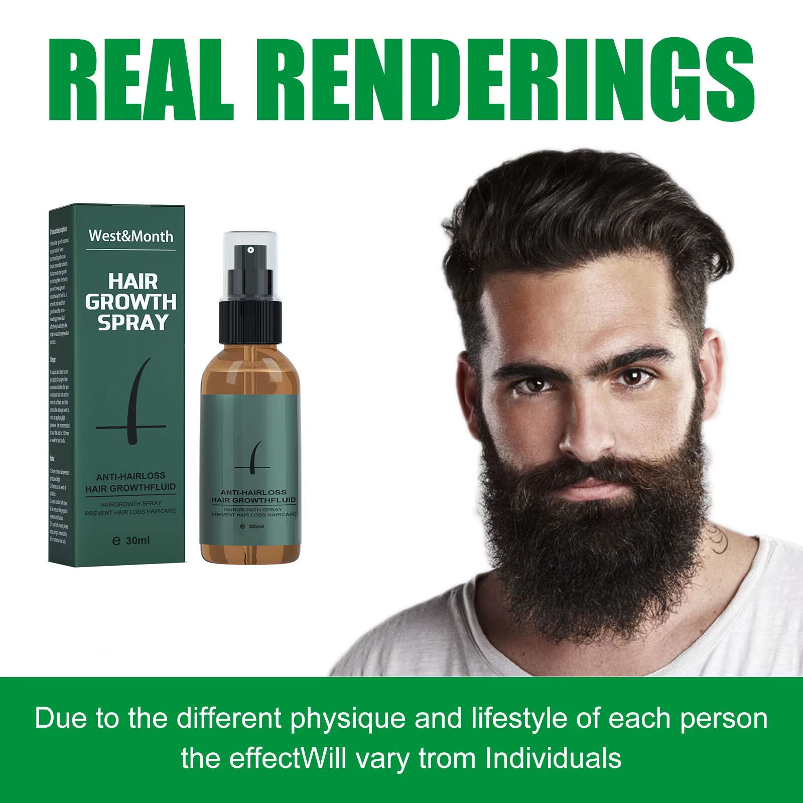 Natural Men Beard Growth Rolle - огляд і ціна Hair Care Essential Oil Atomizing