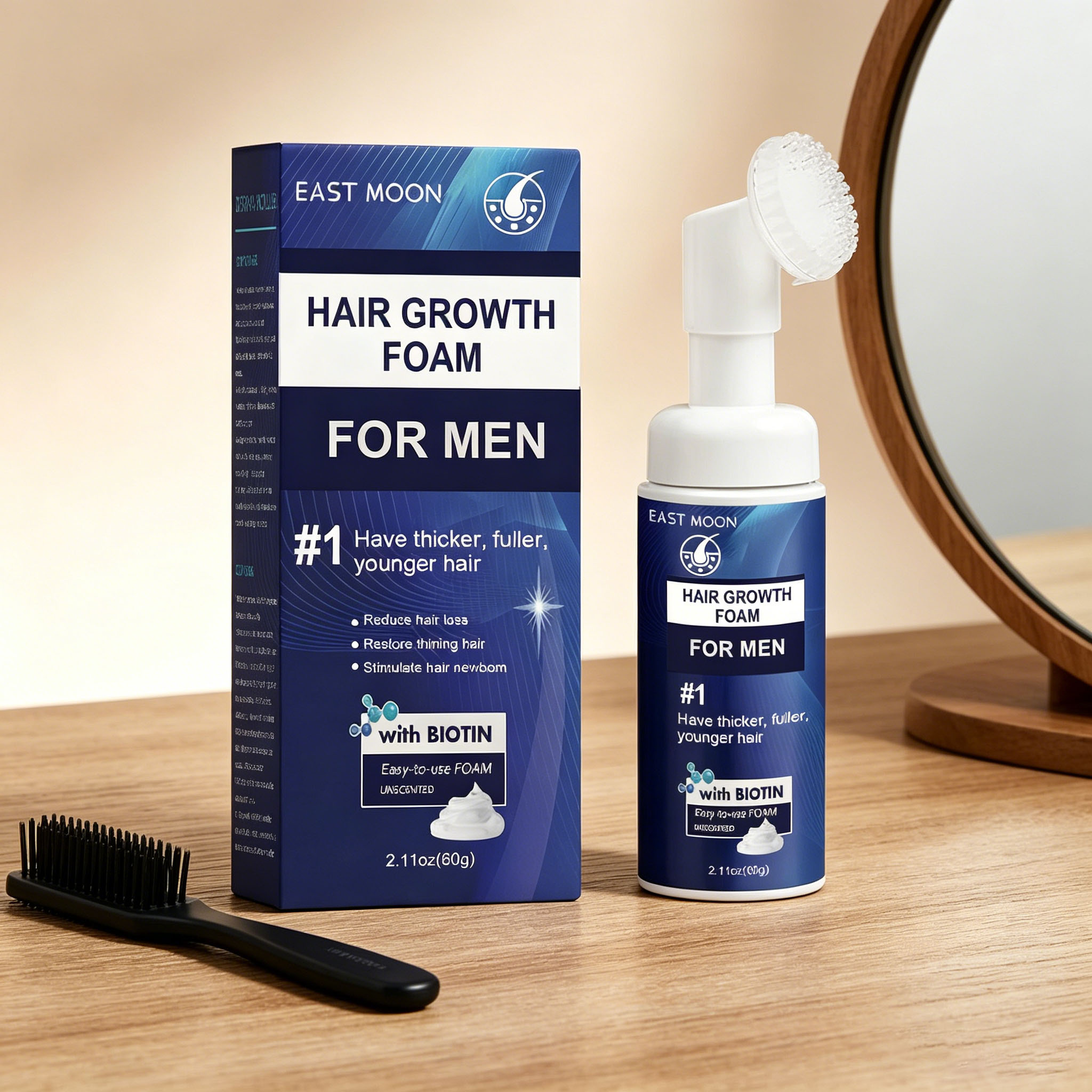 Hair Growth Foam Silicone Brus - огляд і ціна Hair Care Natural