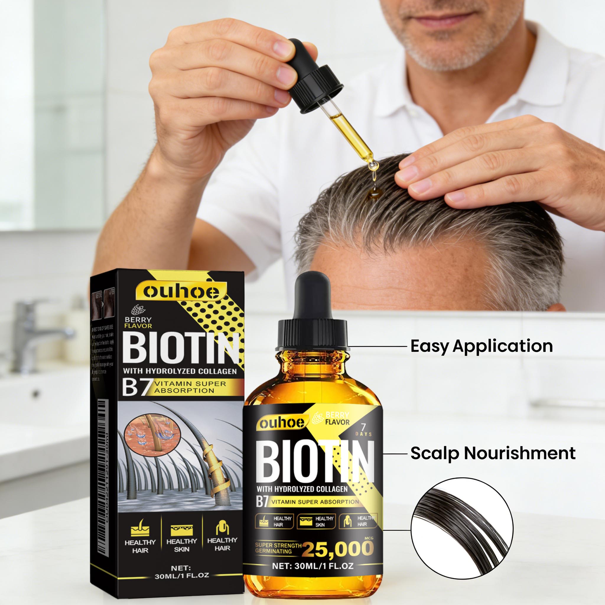 Biotin Hair Oil Collagen Scalp - огляд і ціна Hair Care Ginseng