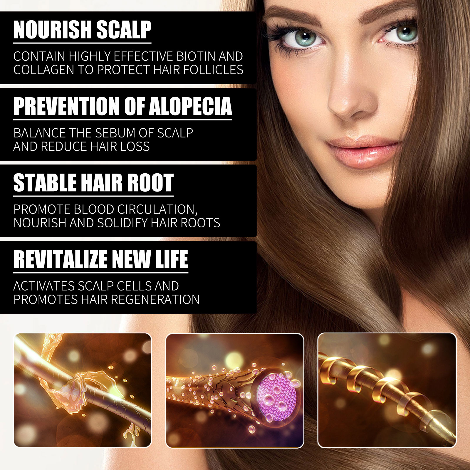 Biotin Hair Oil Collagen Scalp - огляд і ціна Hair Care Ginseng