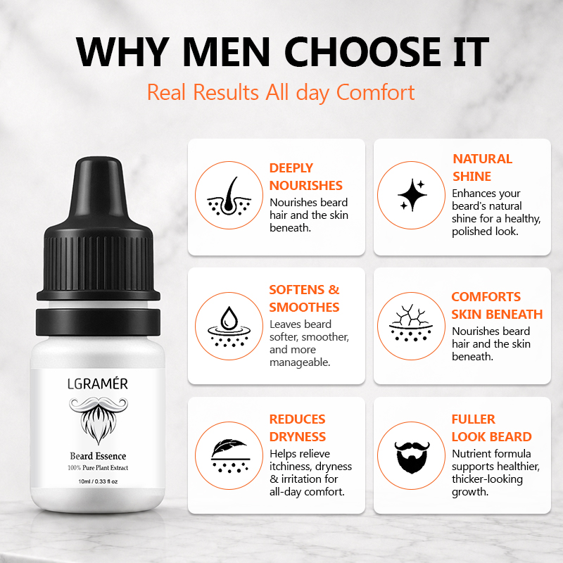 Men's Beard Growth Serum Nouri - огляд і ціна Hair Care Essence