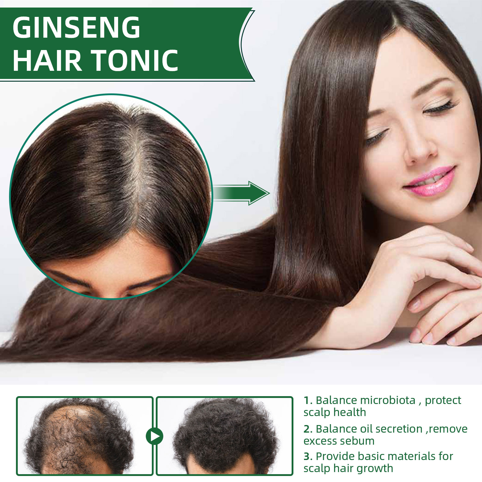 Natural Herbal Ginseng Hair Ca - огляд і ціна Hair Care Herbal Products