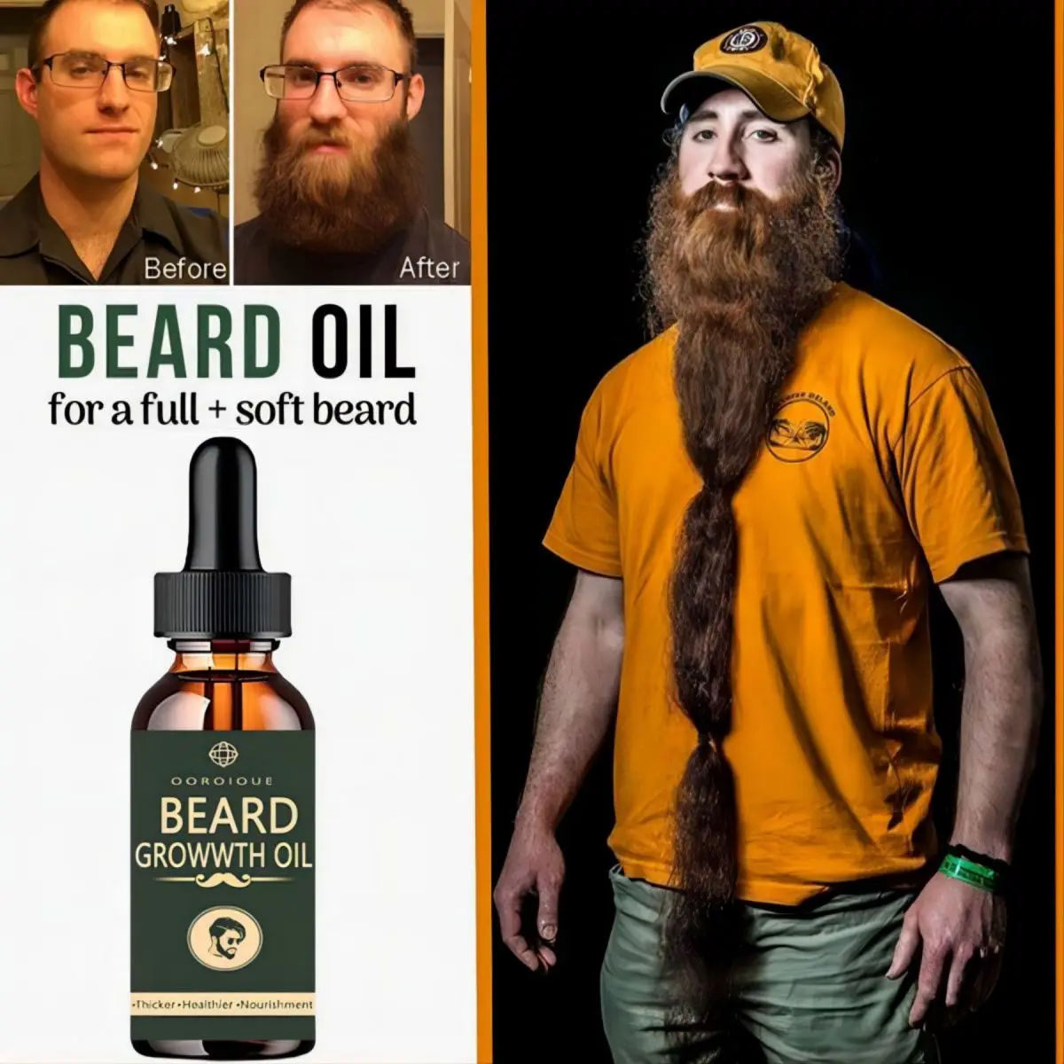 Fast Beard Growth Oil Beard Oi - огляд і ціна Caffeine Hair Serum