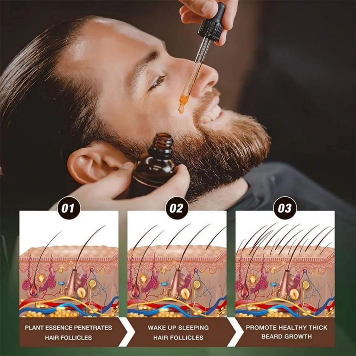 Fast Beard Growth Oil Beard Oi - огляд і ціна Caffeine Hair Serum