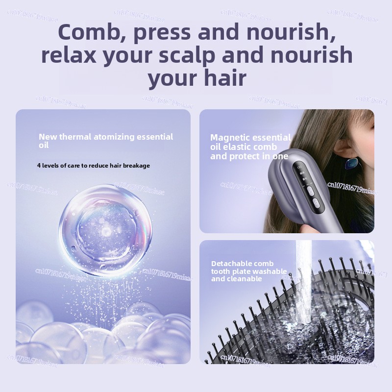 Electric Scalp Massage Comb, E - огляд і ціна Hair Care Essential Oil Atomizing