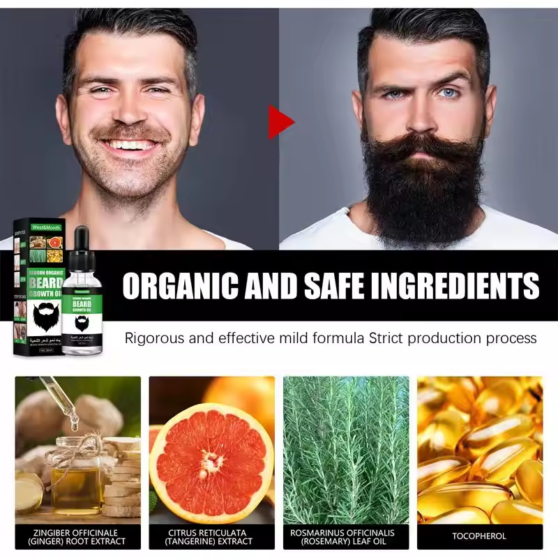 Fast Natural Mature Men Beard  - огляд і ціна Caffeine Hair Serum